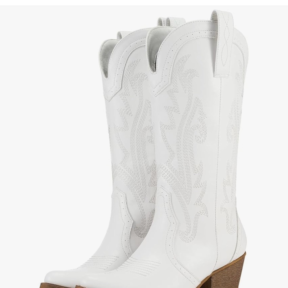 White Western Cowboy Boots